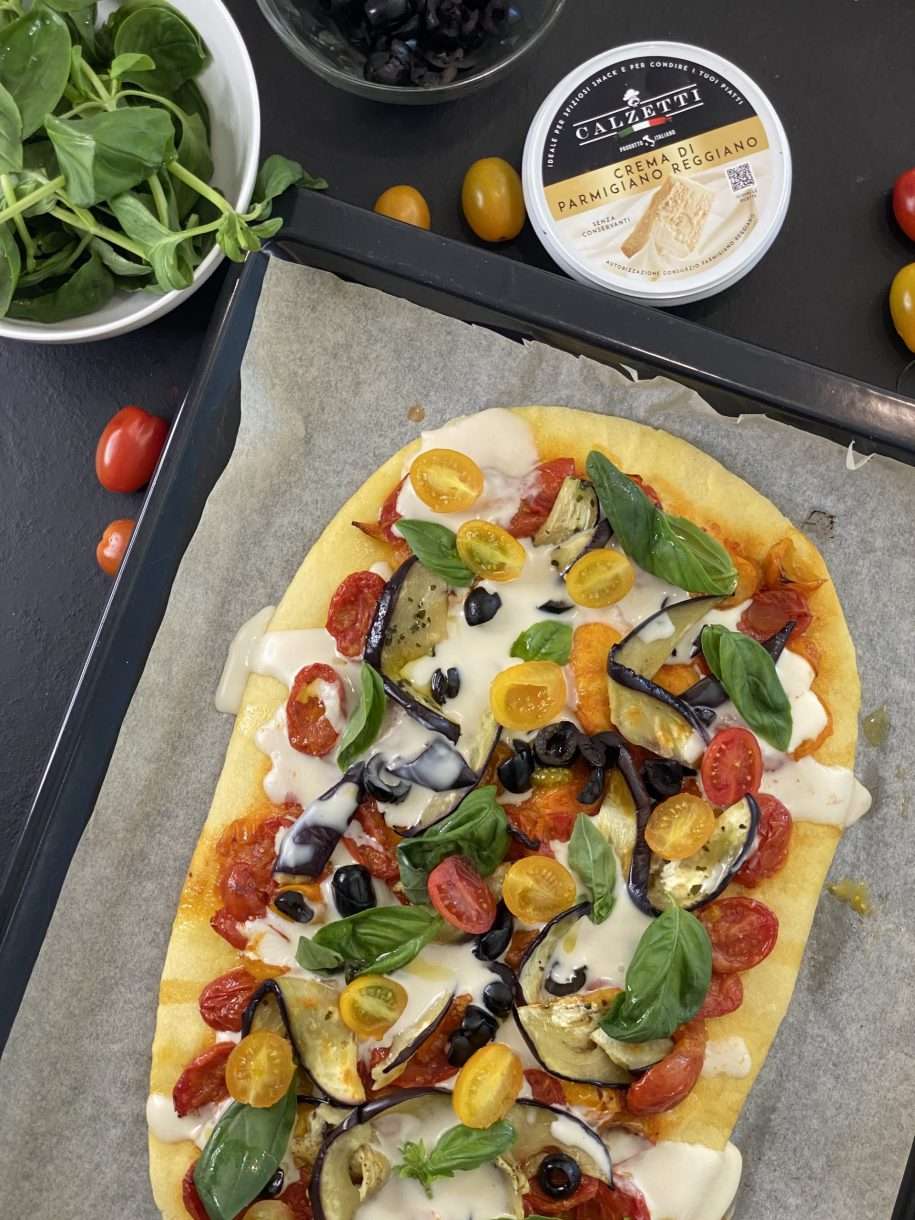 Pizza con verdure