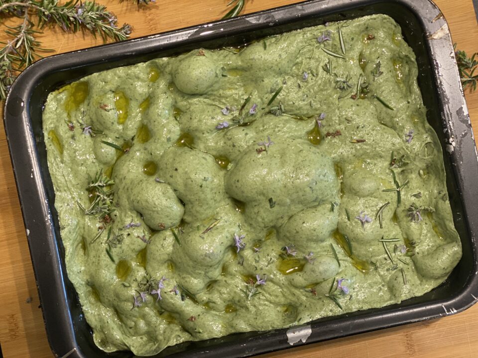 focaccia mille bolle con gli spinaci