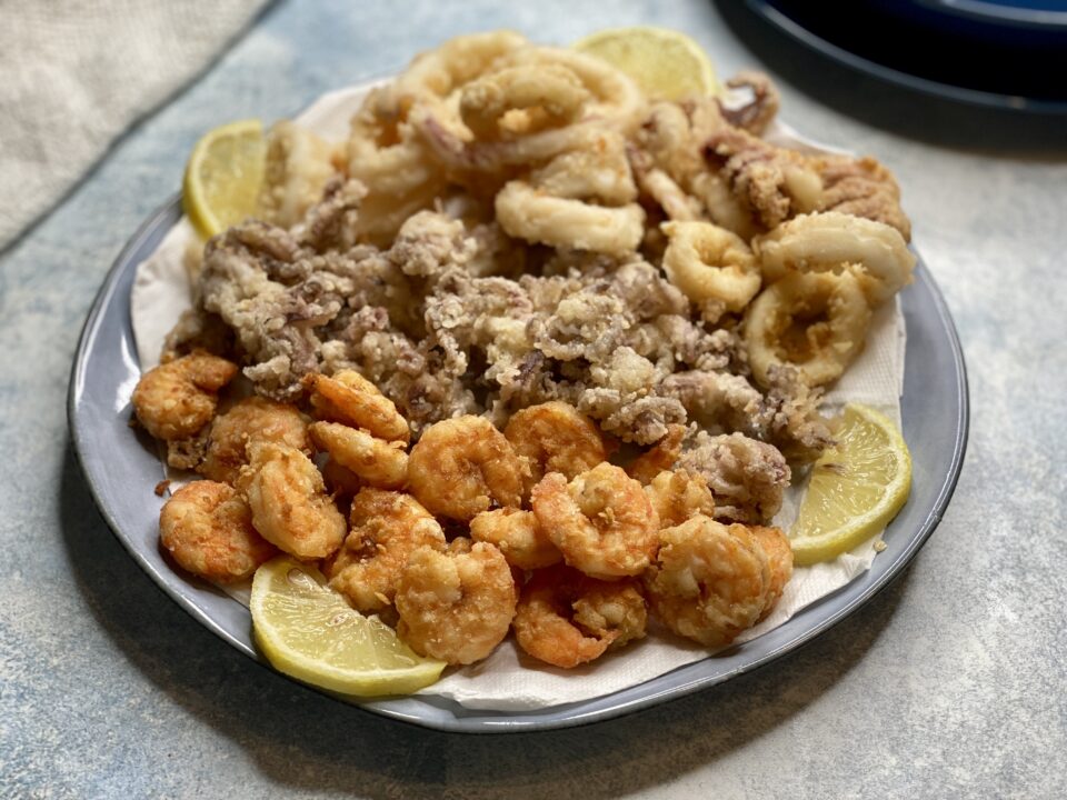 frittura di calamari e gamberi