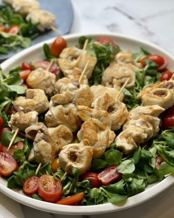 Spiedini di involtini di pollo