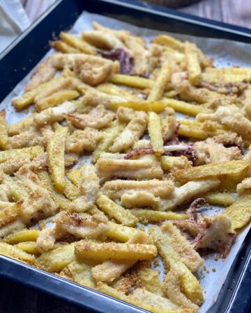 calamari e patate gratinati