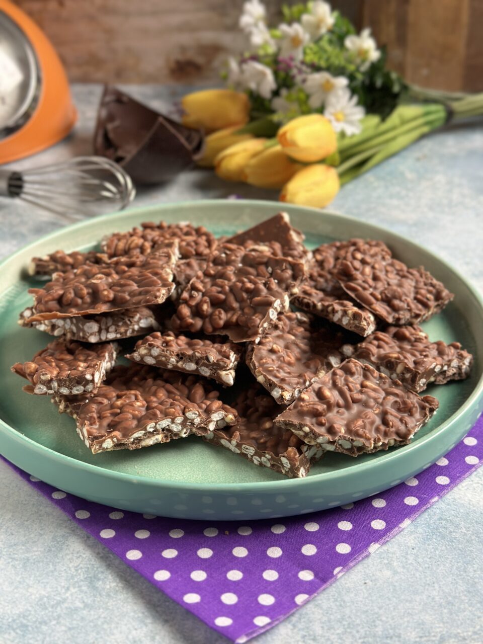 Barrette di cioccolato con riso soffiato
