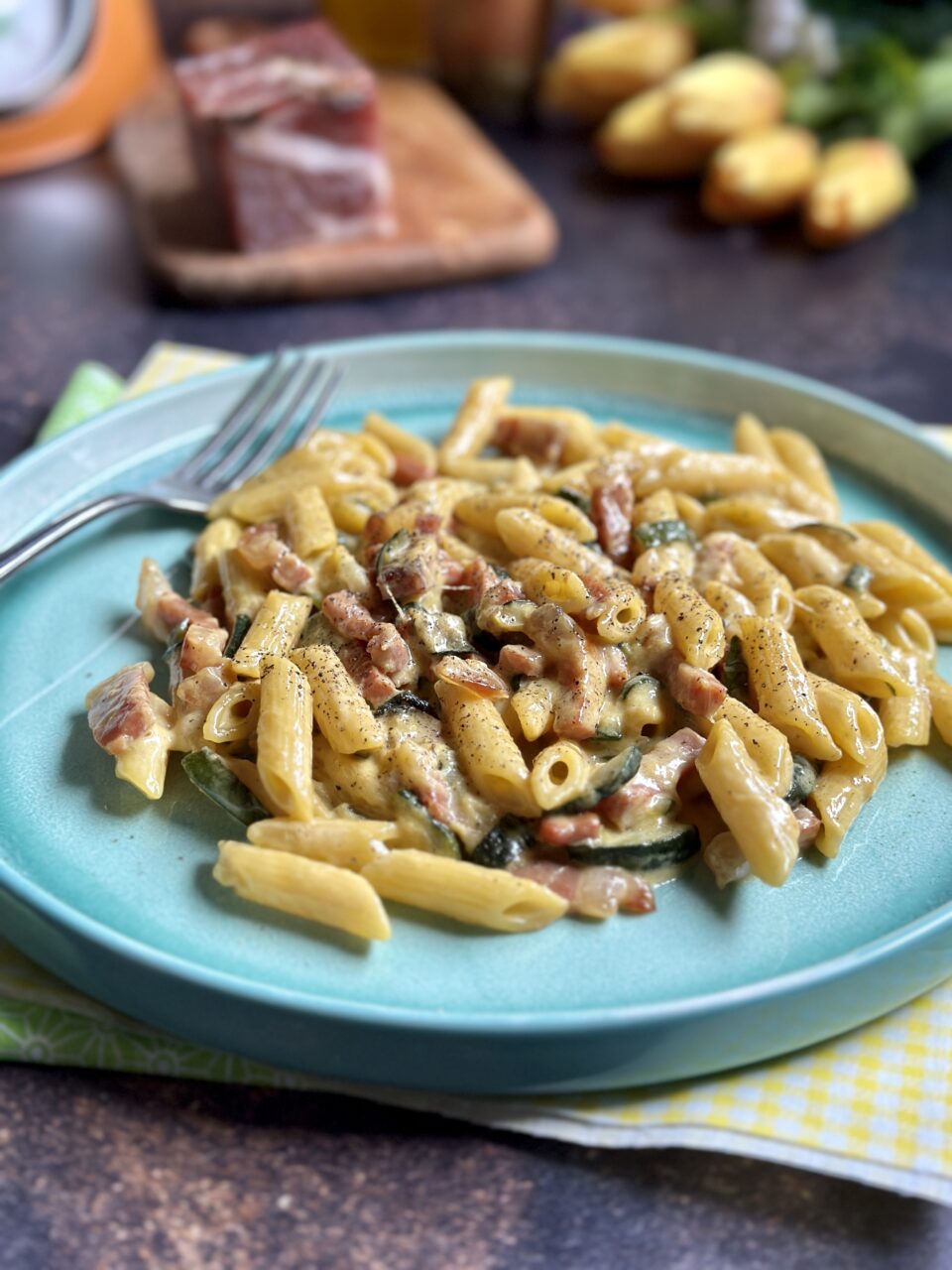 Pasta speck e zucchine
