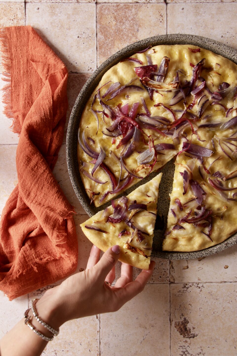 focaccia con cipolle